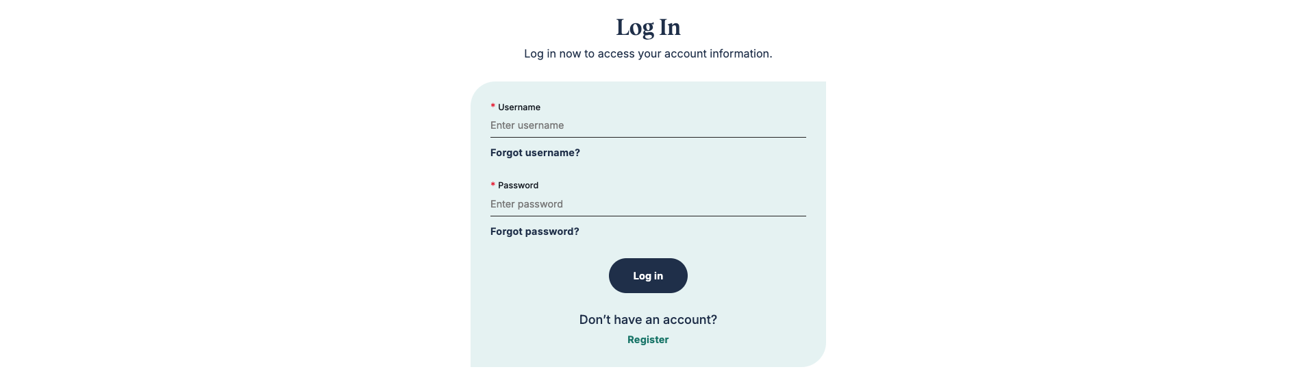 Log in