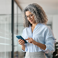 Woman looking at phone